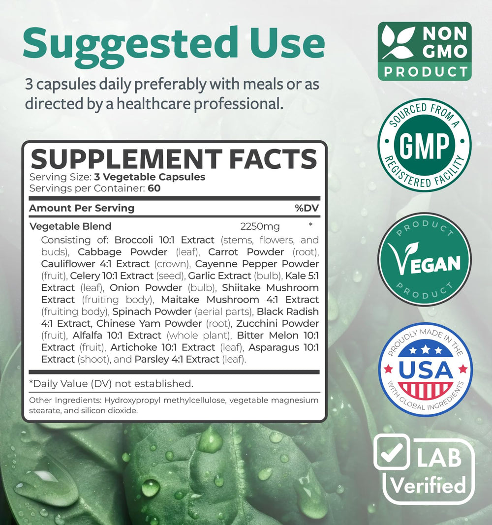Tubers and roots included in the greens blend