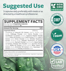 Tubers and roots included in the greens blend