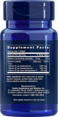 Supplement facts and dosage information for Super K with Advanced K2 Complex