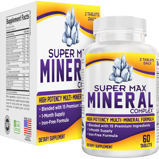 Super-MAX Multimineral Iron Free bottle with 60 tablets