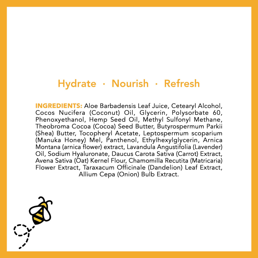 Super Natural Goods Manuka Honey Cream Applied—skin feels softer after application.