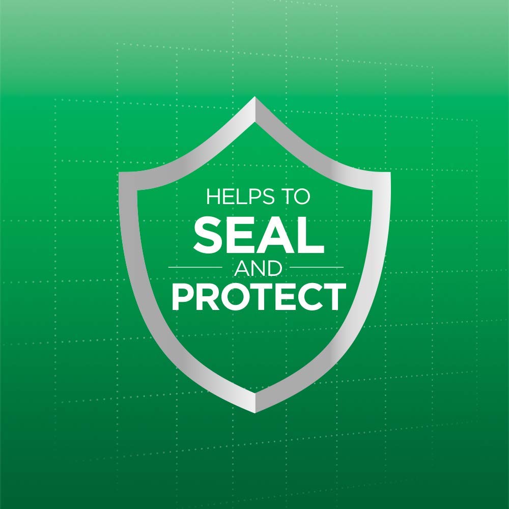 Close-up of label noting gum irritation protection