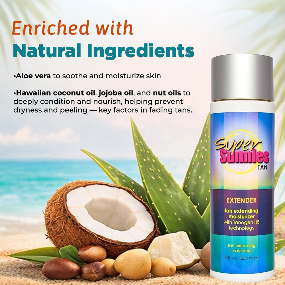 Super Sunnies aloe-coconut-jojoba blend nourishes skin