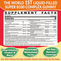 Bottle and label of Super Vitamin B Complex Gummies