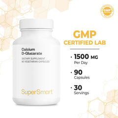 Close-up of calcium D-glucarate capsules