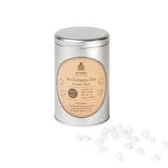 Box and reusable tin packaging for SuperBee DENTOS toothpaste tablets