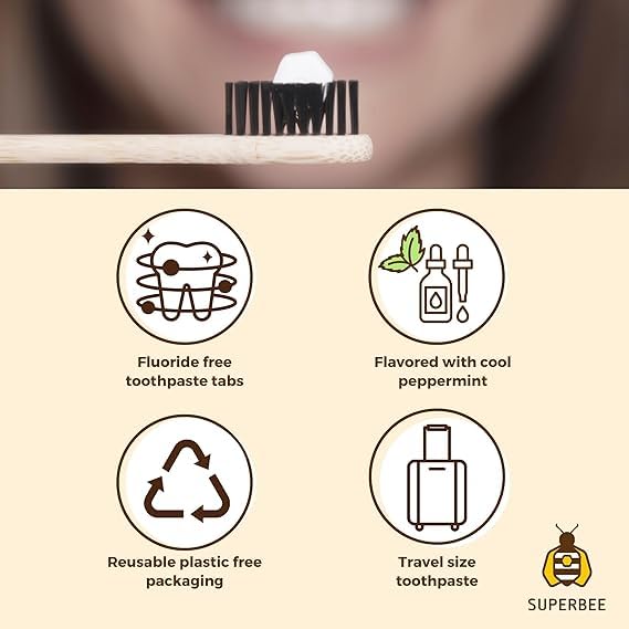 Whitening and deep cleaning with SuperBee Dentos toothpaste tablets