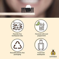 Whitening and deep cleaning with SuperBee Dentos toothpaste tablets