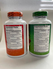 Serving size and directions on bottle label