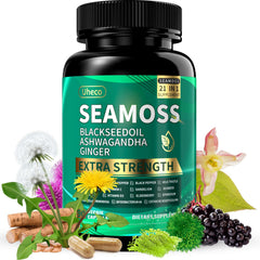 Front view of Superfood Irish Sea Moss Capsules bottle - 90 count