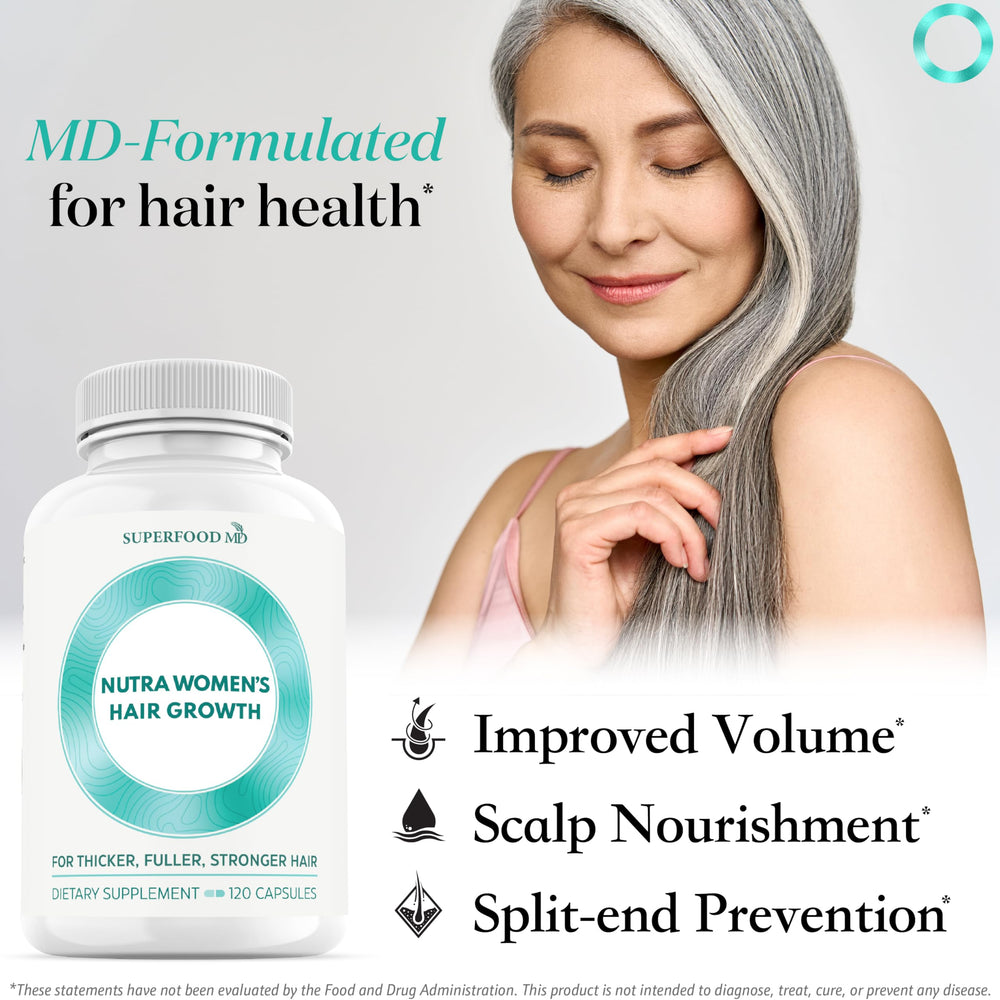 Label view of Superfood MD Women's Balance bottle showing 26 nutrients.