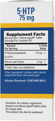 Front packaging label for Superior Source 5-HTP 75 mg