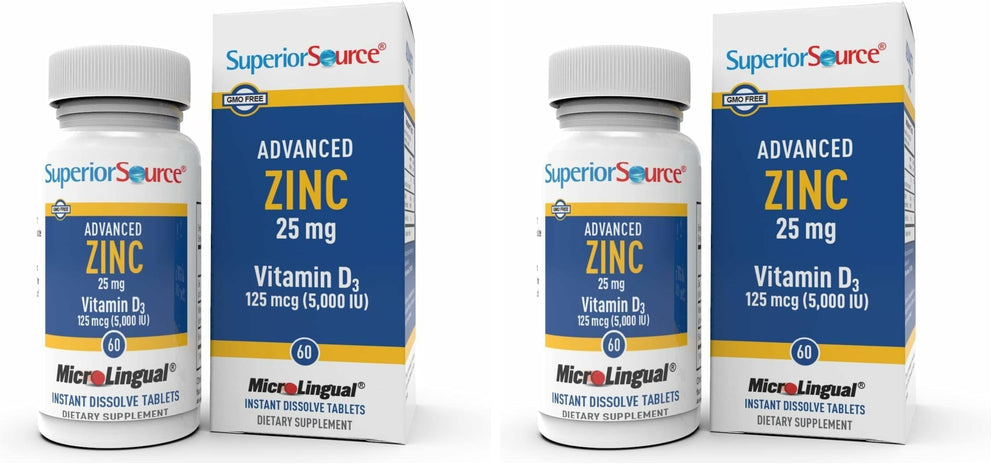 Hero image for Superior Source Advanced Zinc 25 mg with Vitamin D3 5000 IU