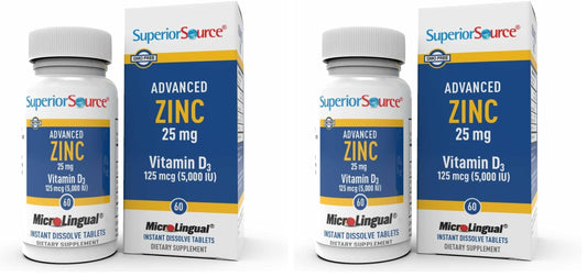 Hero image for Superior Source Advanced Zinc 25 mg with Vitamin D3 5000 IU