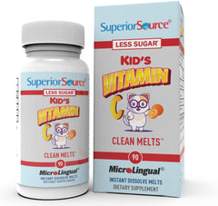 Front view of Superior Source Kid's Vitamin C Clean Melts bottle