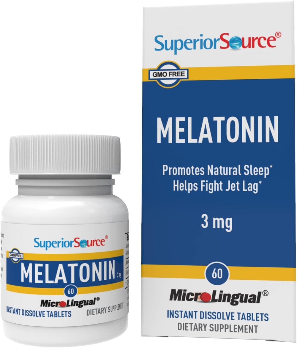 Superior Source Melatonin 3 mg sublingual tablets (60 tablets)