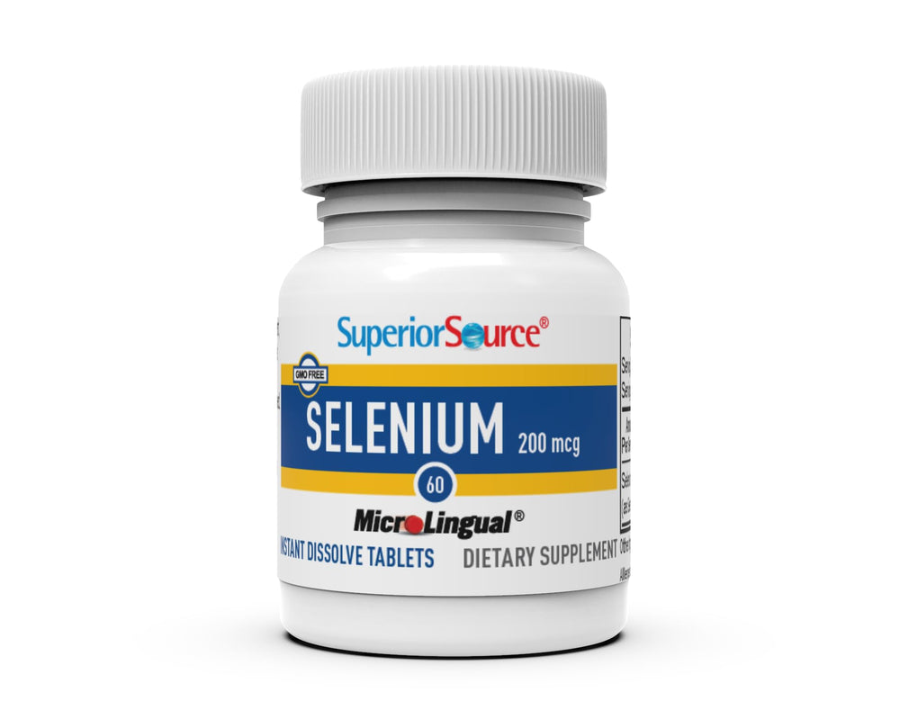 Selenium 200 mcg tablets packaging and label