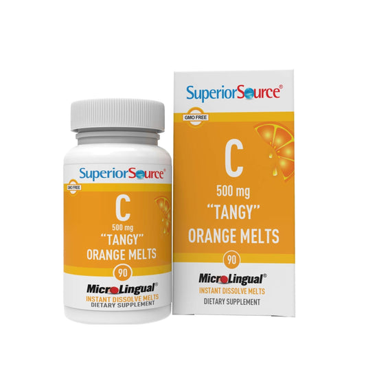 MicroLingual Vitamin C 500 mg tablet dissolving under the tongue