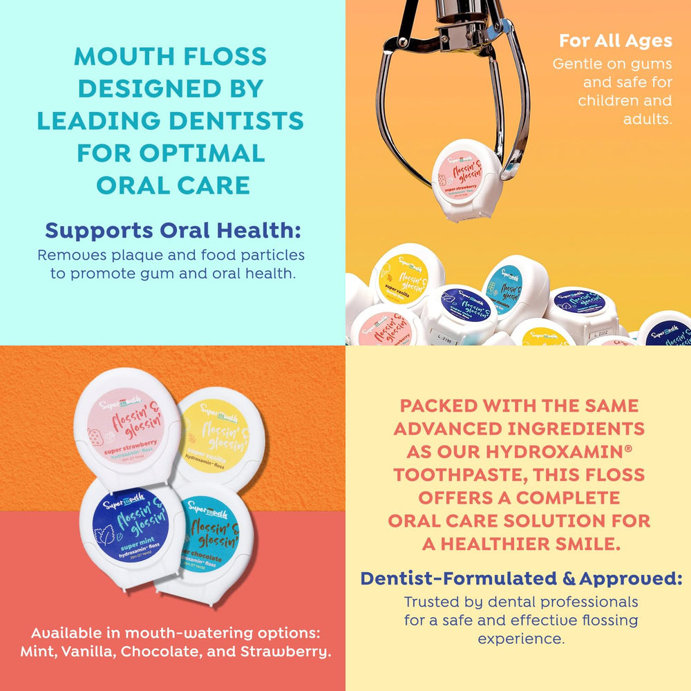 Safe, fluoride-free floss design emphasizing comfort