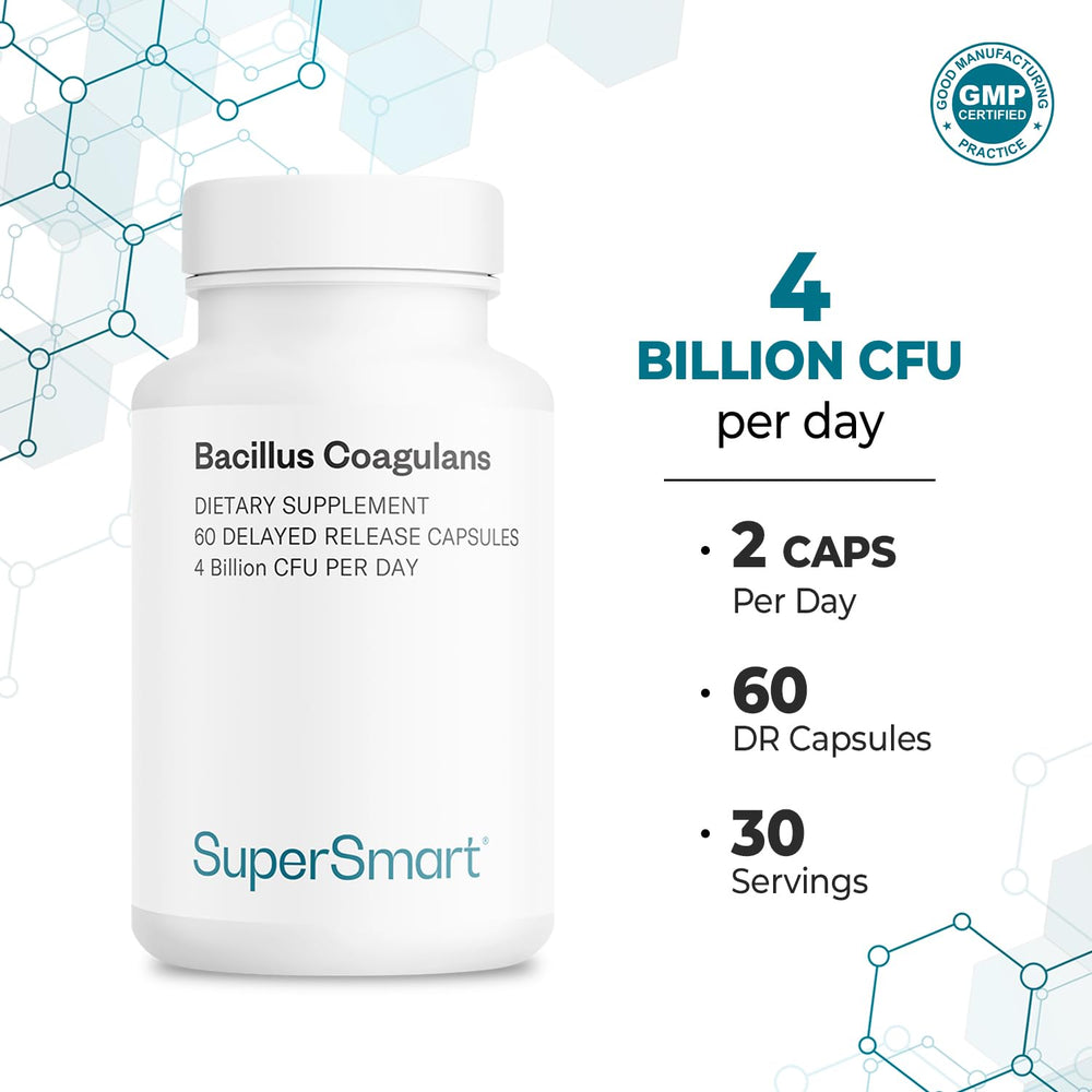 Capsules showing 2 billion CFU per capsule for 4B daily dose