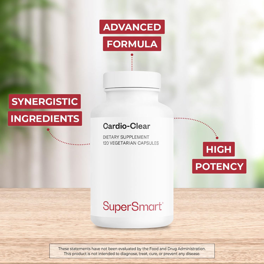 Cardio Clear label highlighting non-GMO and gluten-free attributes