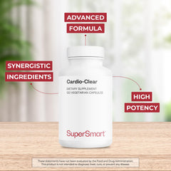 Cardio Clear label highlighting non-GMO and gluten-free attributes
