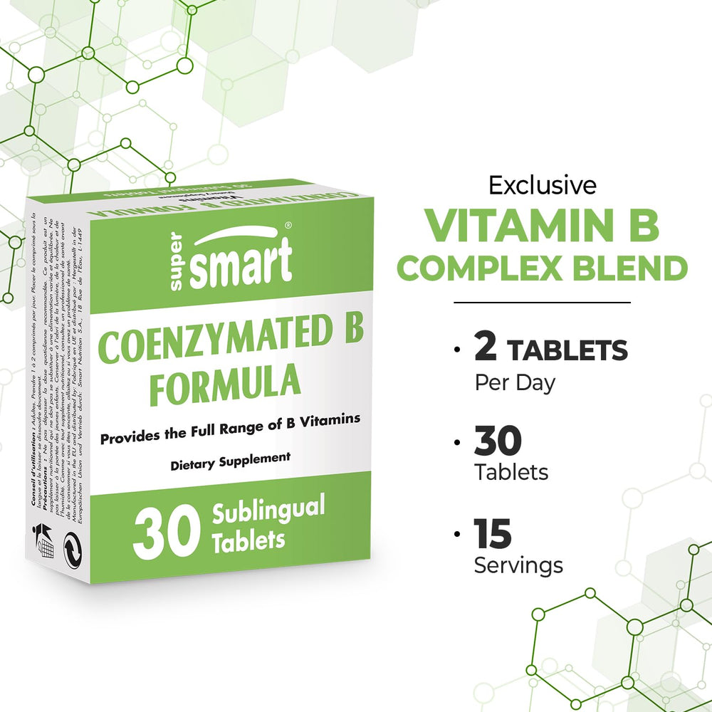 Active B vitamins coenzyme forms shown on label