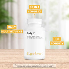 Nutrition facts label for Supersmart Daily 1 Timed Release