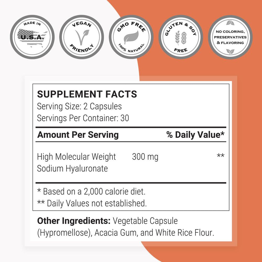 Close-up of high molecular weight hyaluronic acid 1.2 million Daltons
