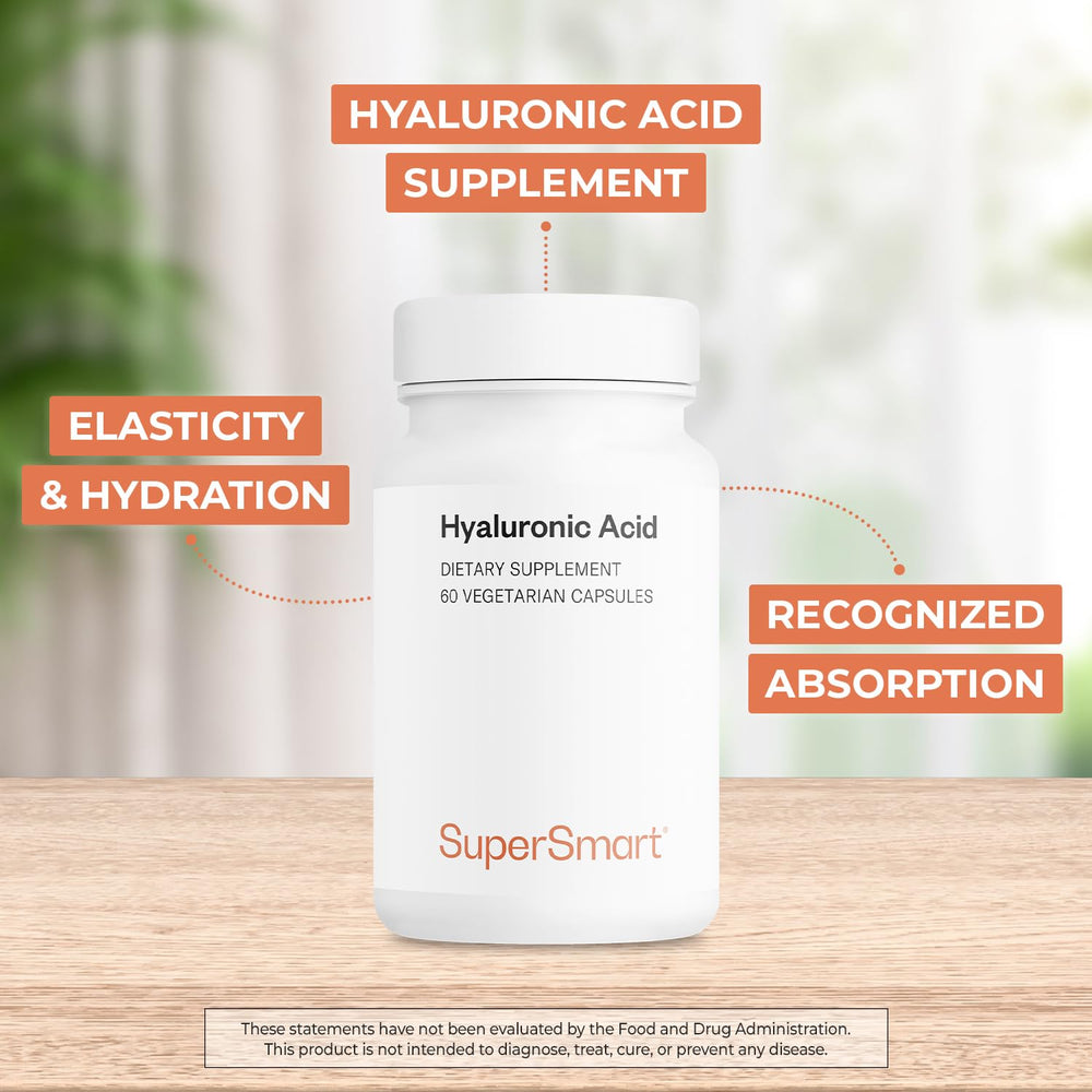 Non-GMO and Gluten Free labels for Supersmart Hyaluronic acid