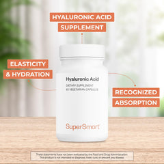 Non-GMO and Gluten Free labels for Supersmart Hyaluronic acid