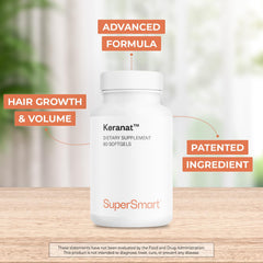 Keranat ingredients blend with zinc and biotin for nourishing hair health.