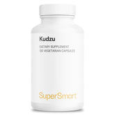 Front view of Supersmart Kudzu Extract 500 mg bottle with 120 vegetarian capsules