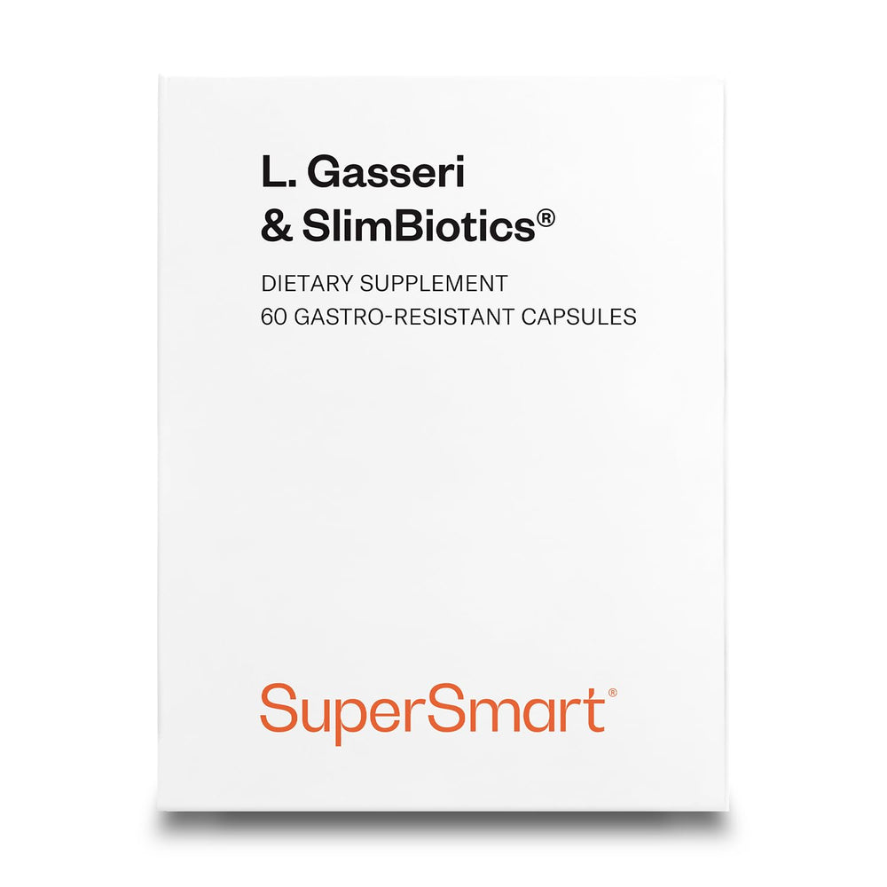 Bottle of Supersmart L. Gasseri & SlimBiotics Advanced Formula with 60 gastro-resistant capsules