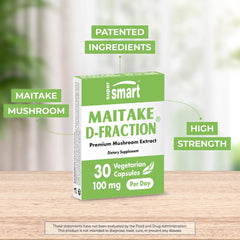 Close-up of Maitake D-Fraction Pro capsules