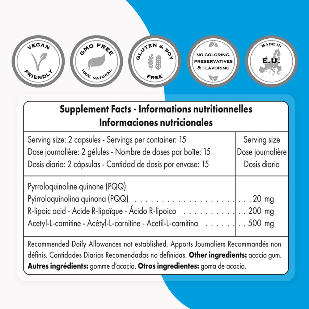 30 vegetarian capsules bottle of SuperSmart Mitochondrial Formula