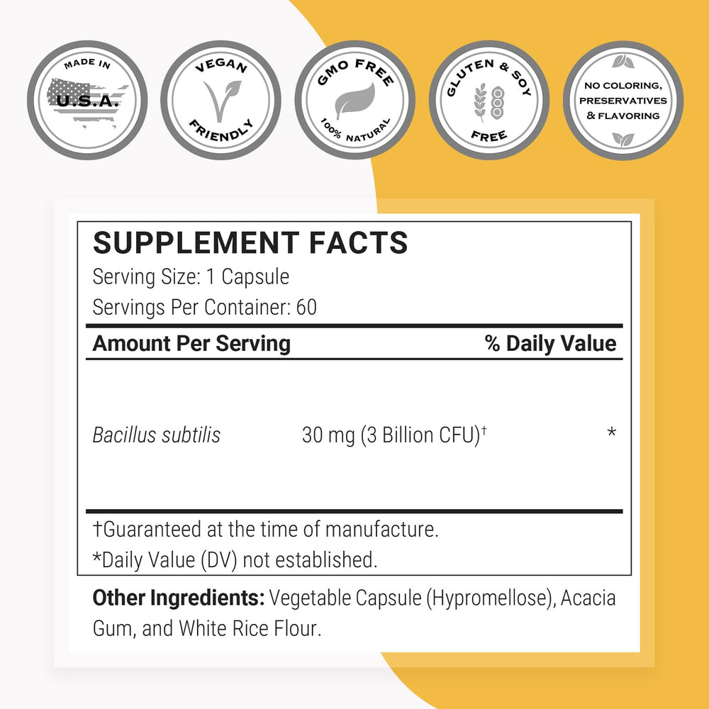 Non-GMO and gluten-free Supersmart probiotic label