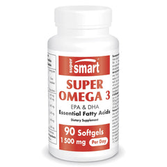 BOTTLE of Supersmart Super Omega 3 1500mg per day with 90 softgels
