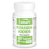 Front view of Supersmart Potassium Iodide KI 200mcg tablet