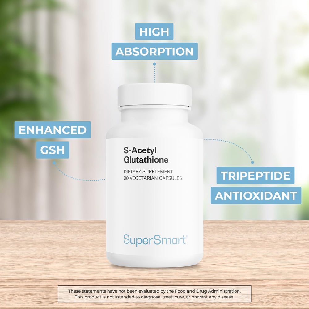 Close-up of S-acetyl-glutathione capsules