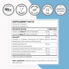Non-GMO, Gluten-Free, Vegetarian formula label