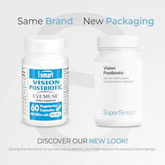 Close-up image highlighting eye health benefits of Vision Postbiotic