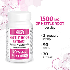 Supersmart nettle root tablets bottle