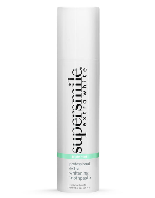 Supersmile Extra White Triple Mint toothpaste 7 oz pump, front view