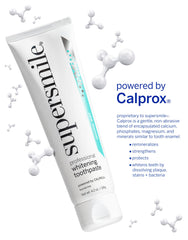 Close-up of toothpaste tube showing mint flavor