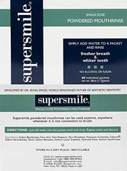 Back view of Supersmile packets showing usage information