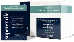 Front view of Supersmile Powdered Mouth Rinse 60-packets