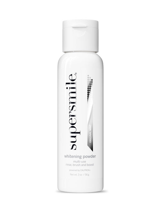 Supersmile Triple-Use Whitening Powder bottle for rinse application