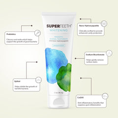 Mint flavor toothpaste with xylitol and CoQ10 ingredients