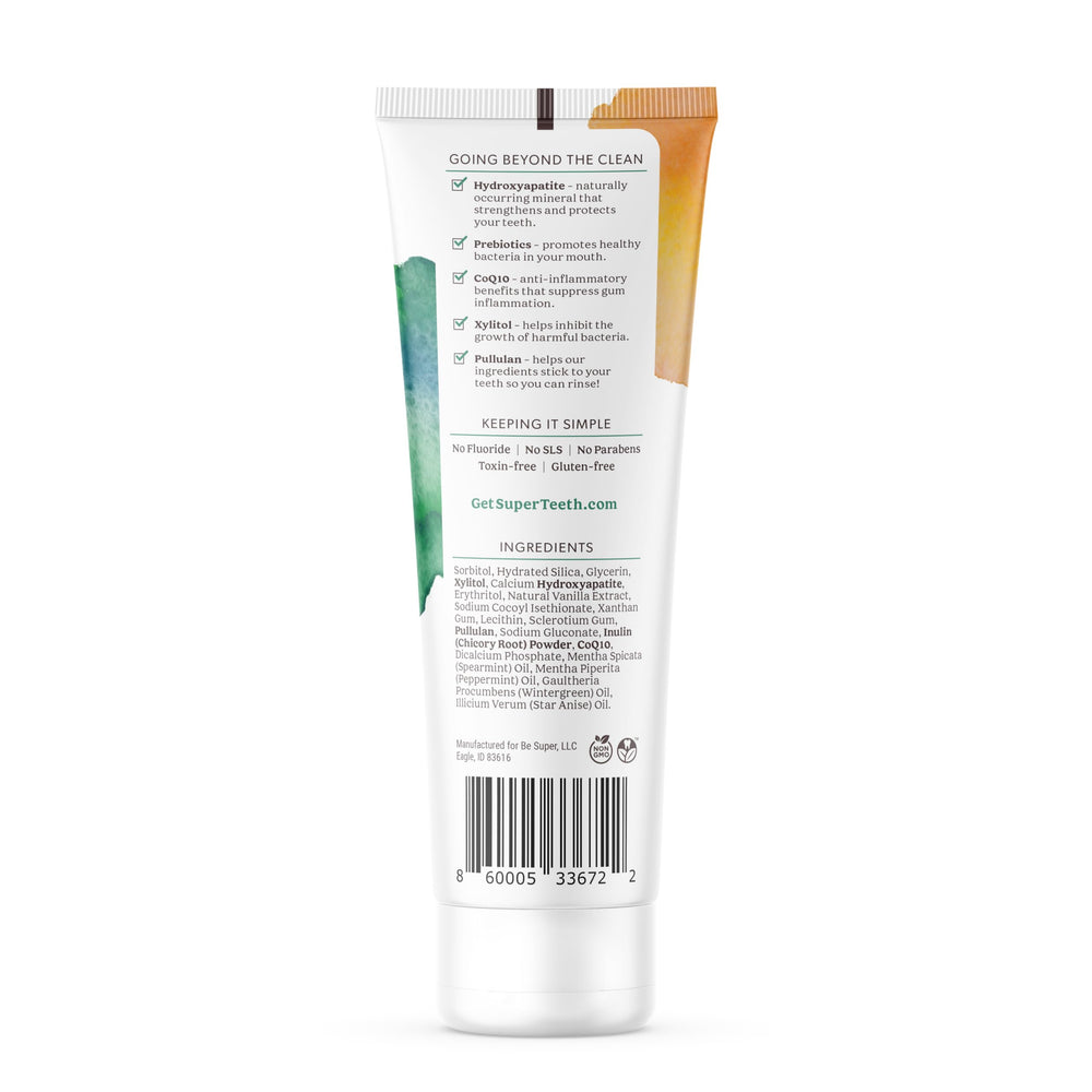 Hydroxyapatite enamel-strength illustration for toothpaste